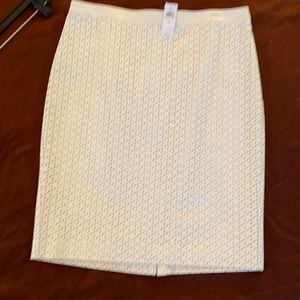 New Ann Taylor cream leather pencil skirt.